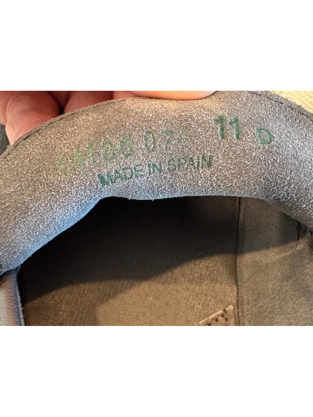 Florsheim Made in Spain Grey Suede Penny Loafers Dress Shoes Men's 11 D Luxury